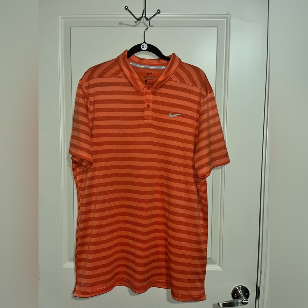Nike Dri Fit Vibrant Orange Polo Shirt
